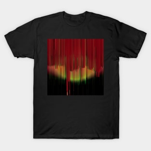 Cascades from red into the dark T-Shirt